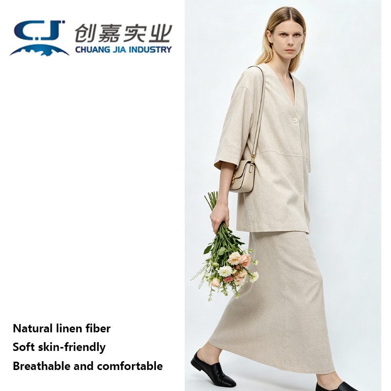 Skirts - 高級リネンレディーススーツ白シャツとスカート2点セット エレガントでおしゃれなストリートウェア ゆったり快適な大きいサイズ 春夏