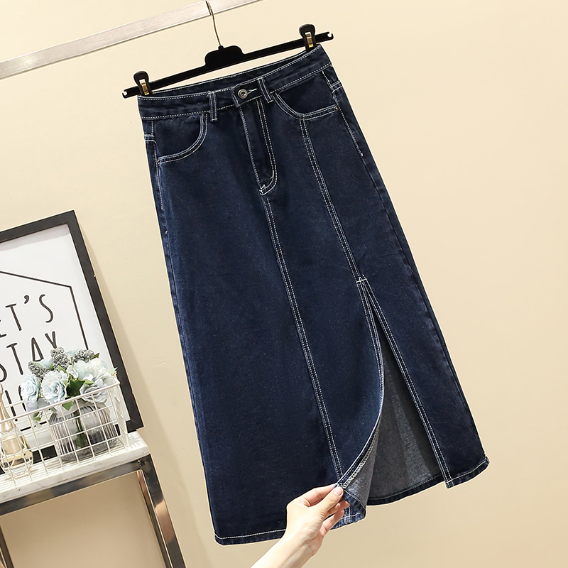 ハイウエスト A ライン ミディスカート デニム 多用途 ス - Skirts のレビューと価格