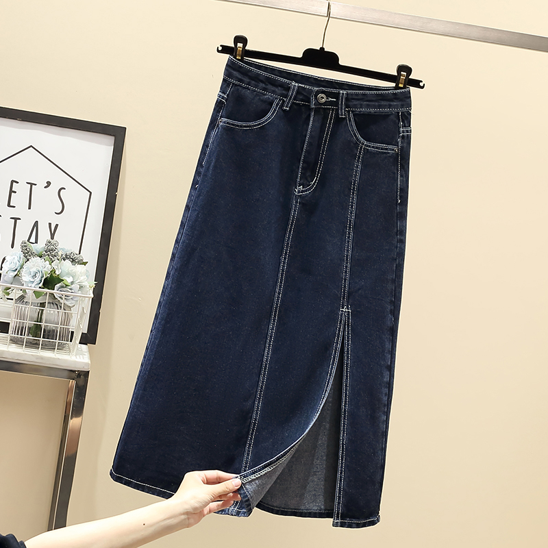 ハイウエスト A ライン ミディスカート デニム 多用途 ス - Skirts のレビューと価格