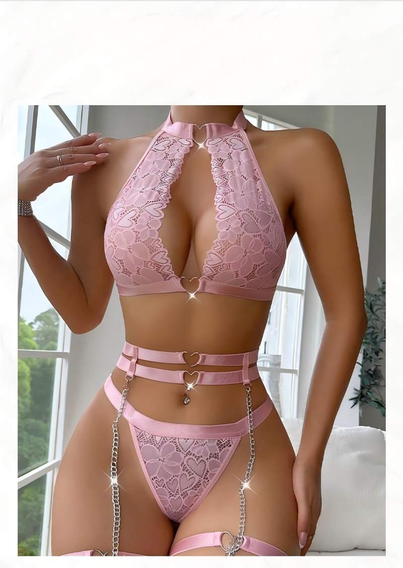 セクシーなランジェリーセット、プッシュアップレースガーターラ - Lingerie のレビューと価格