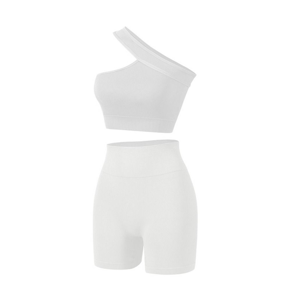 2ピース快適シームレス女性用ワークアウトセット リブ編みハイ - Seamless Ribbed Workout Tank Top のレビューと価格