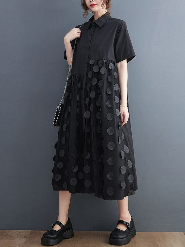 痩身ファッションサマーシャツドレス女性の韓国スタイルルーズ半 - Korean Style A Line Shirt Dress のレビューと価格