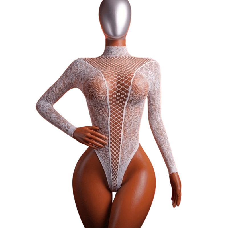 セクシーなボディスーツ1着—エレガントなレースとシースルーメ - Lingerie のレビューと価格