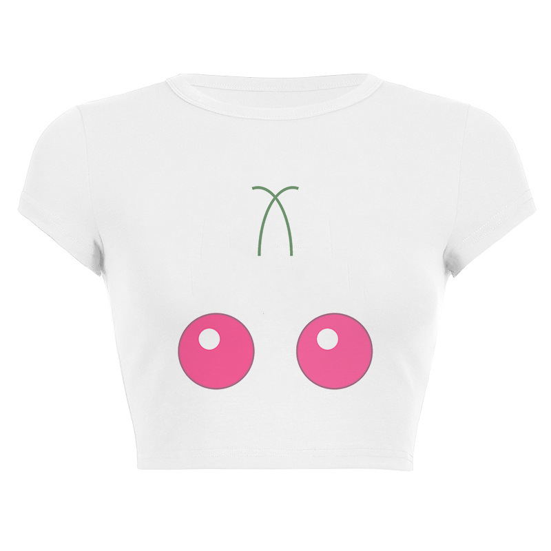 2026年新作 レディース グラフィックプリント クロップト - Y2K Graphic Baby Tee Crop のレビューと価格