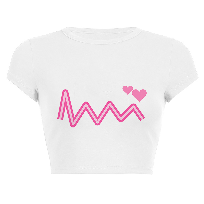 2026年新作 レディース グラフィックプリント クロップト - Y2K Graphic Baby Tee Crop のレビューと価格