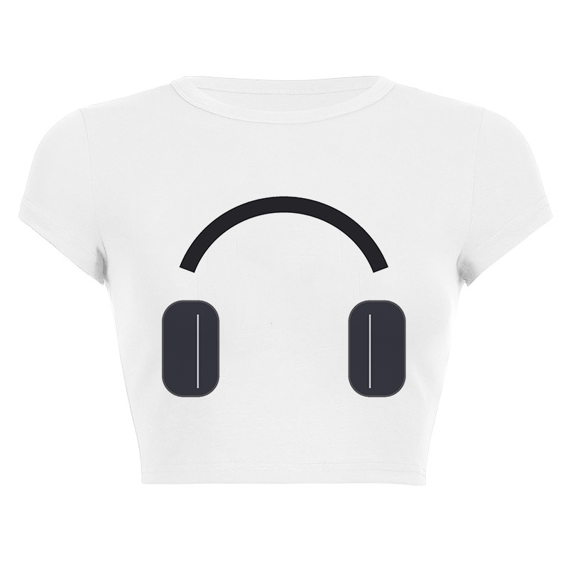 2026年新作 レディース グラフィックプリント クロップト - Y2K Graphic Baby Tee Crop のレビューと価格