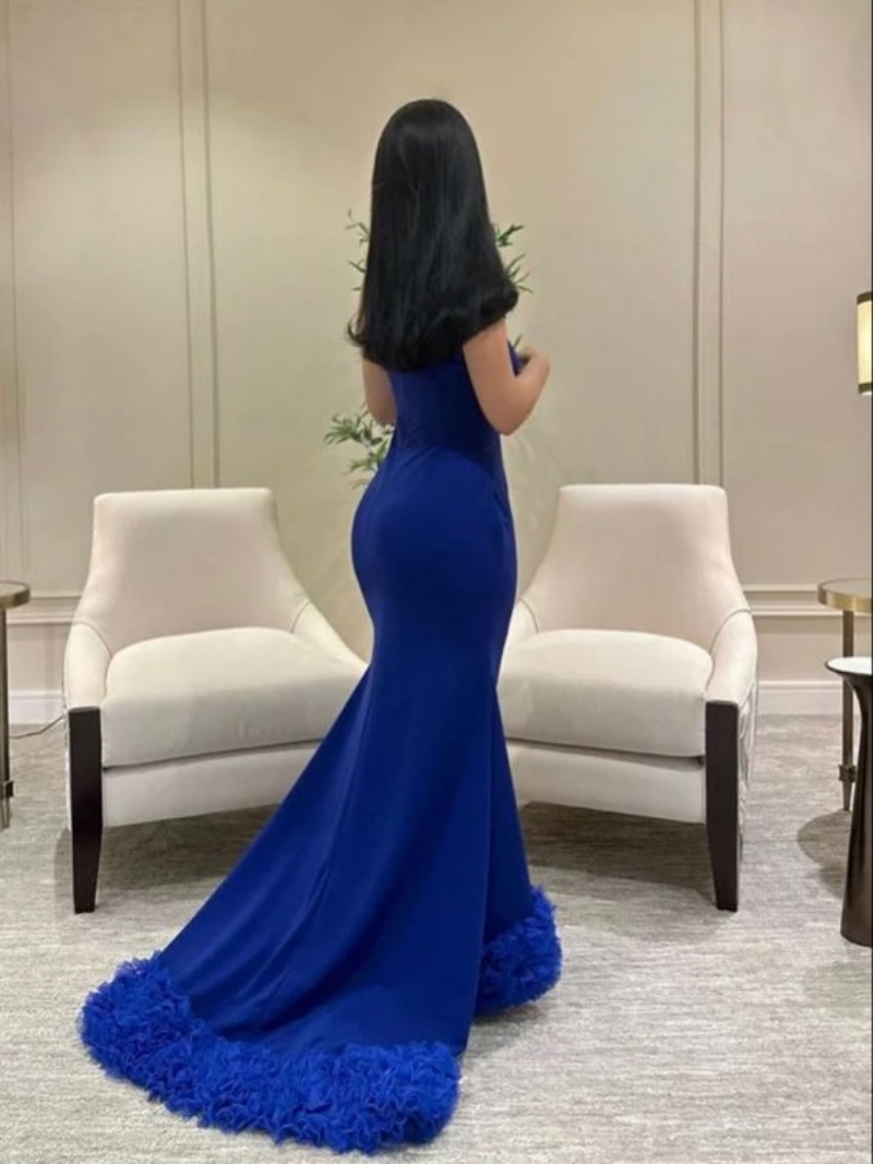 カスタマイズされた豪華でエレガントなイブニングドレス サテン - Elegant Satin Evening Gown Split のレビューと価格