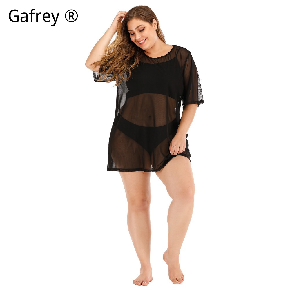 プラスサイズセクシーメッシュビーチドレス2026新作シースル - Sexy Mesh Sheer Bodycon Dress のレビューと価格