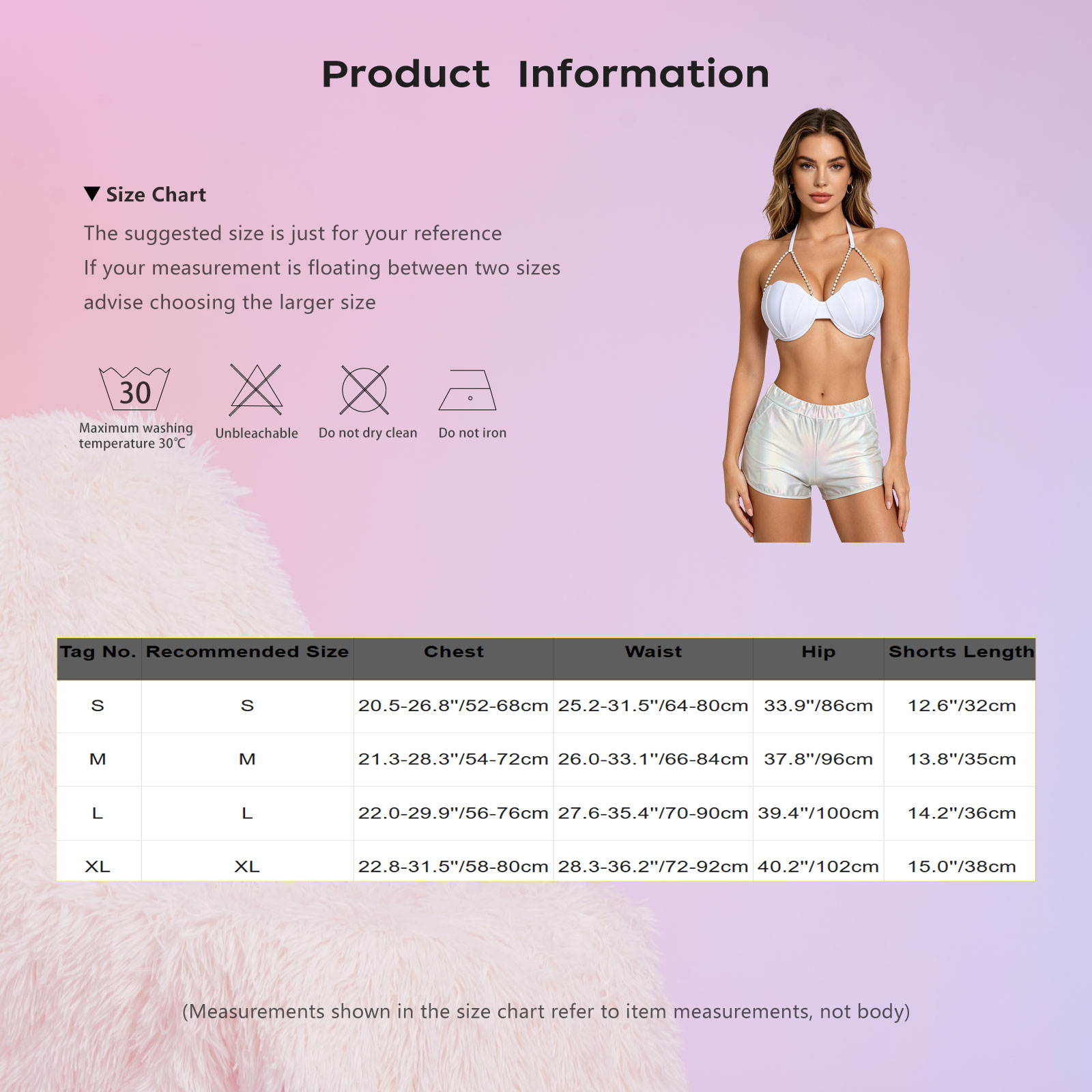 女性用メタリック光沢水着タンキニセット、ホルターシェル型ビキ - Tops のレビューと価格