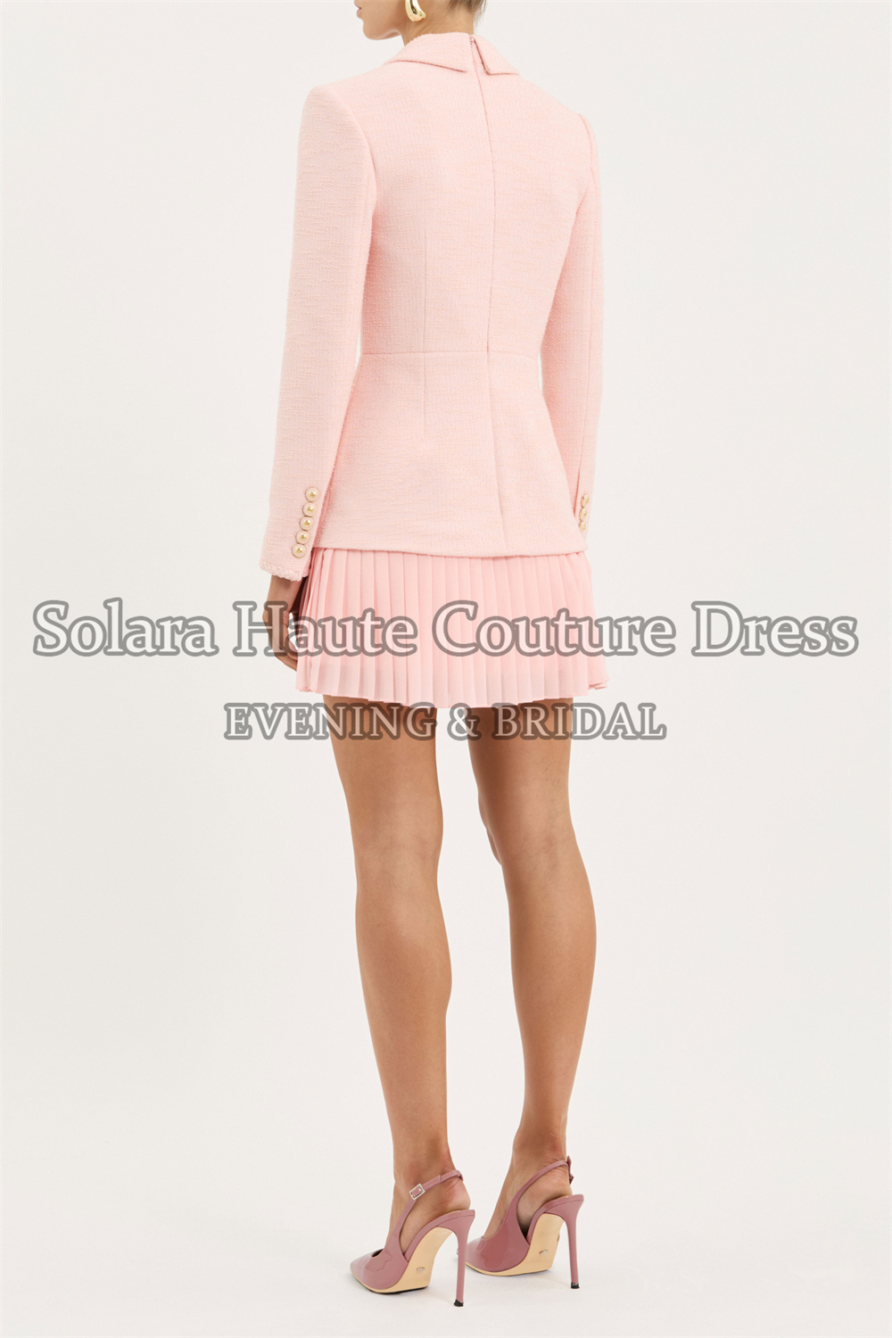 ソララツイード ツーピーススーツ ブレザー プリーツミニスカ - Tweed Two Piece Blazer Dress のレビューと価格