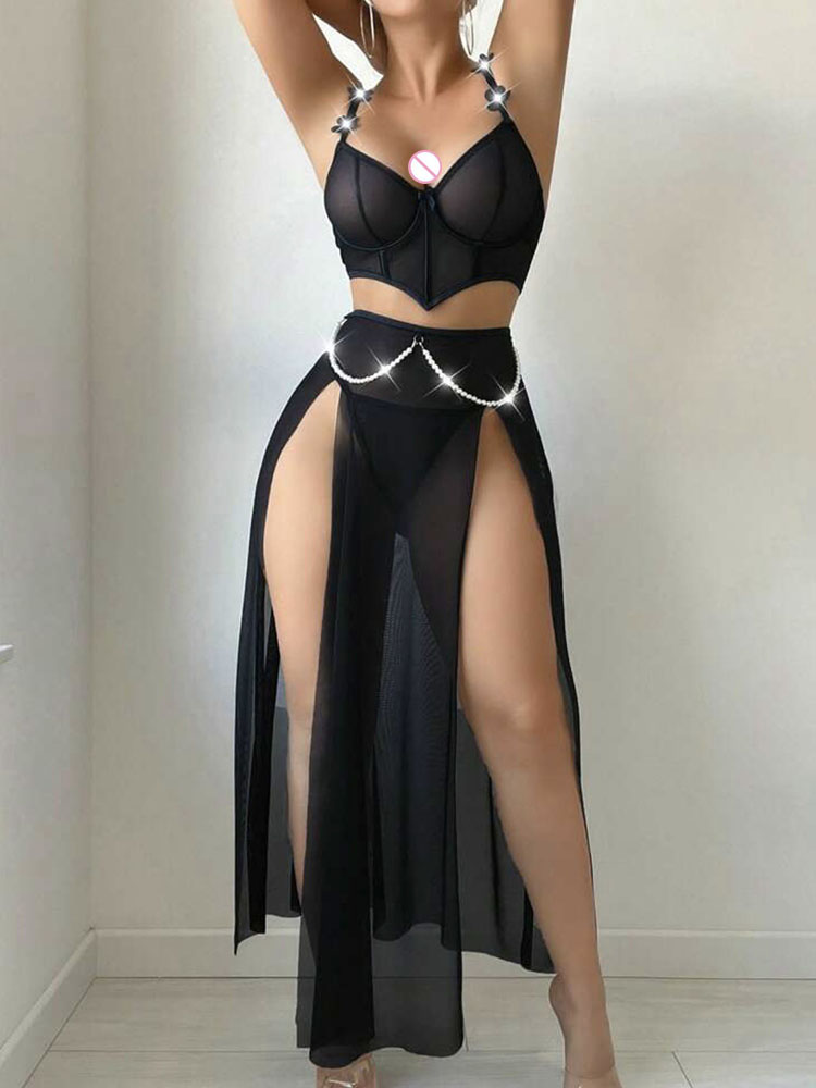 ホットでセクシーなシースルーボディコンドレス、女性用セクシー - Sexy Mesh Sheer Bodycon Dress のレビューと価格