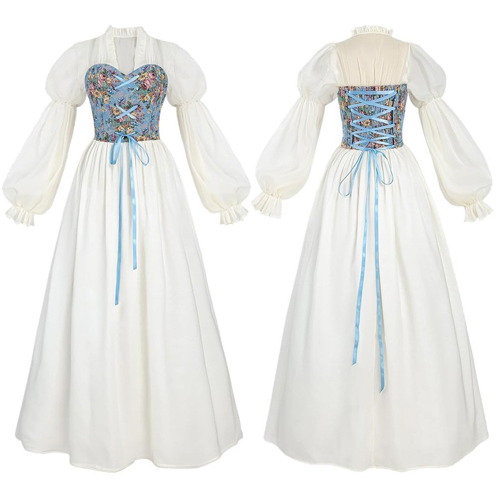 ルネサンス様式のコルセットウエストドレス。中世の舞台パフォー - Dresses のレビューと価格