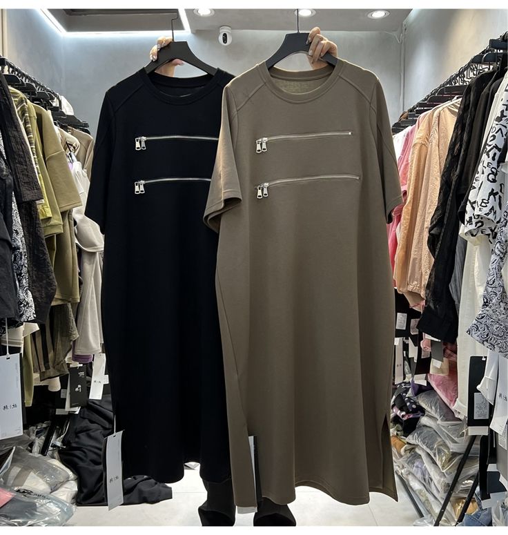 プラスサイズの女性のルーズ半袖 T シャツドレス夏痩身ハイウ - Korean Style A Line Shirt Dress のレビューと価格